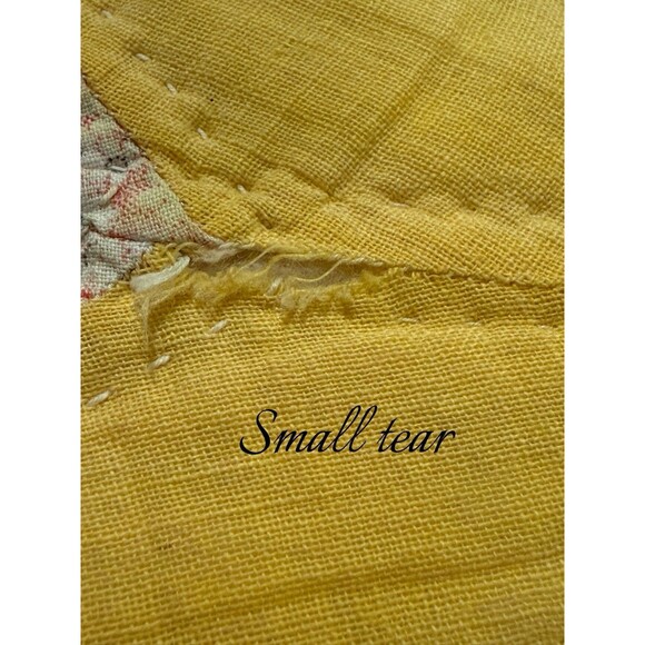 Antique Purple Lavender Yellow Lone Star Quilt Handmade Queen Size 80” X 77” - Picture 11 of 16